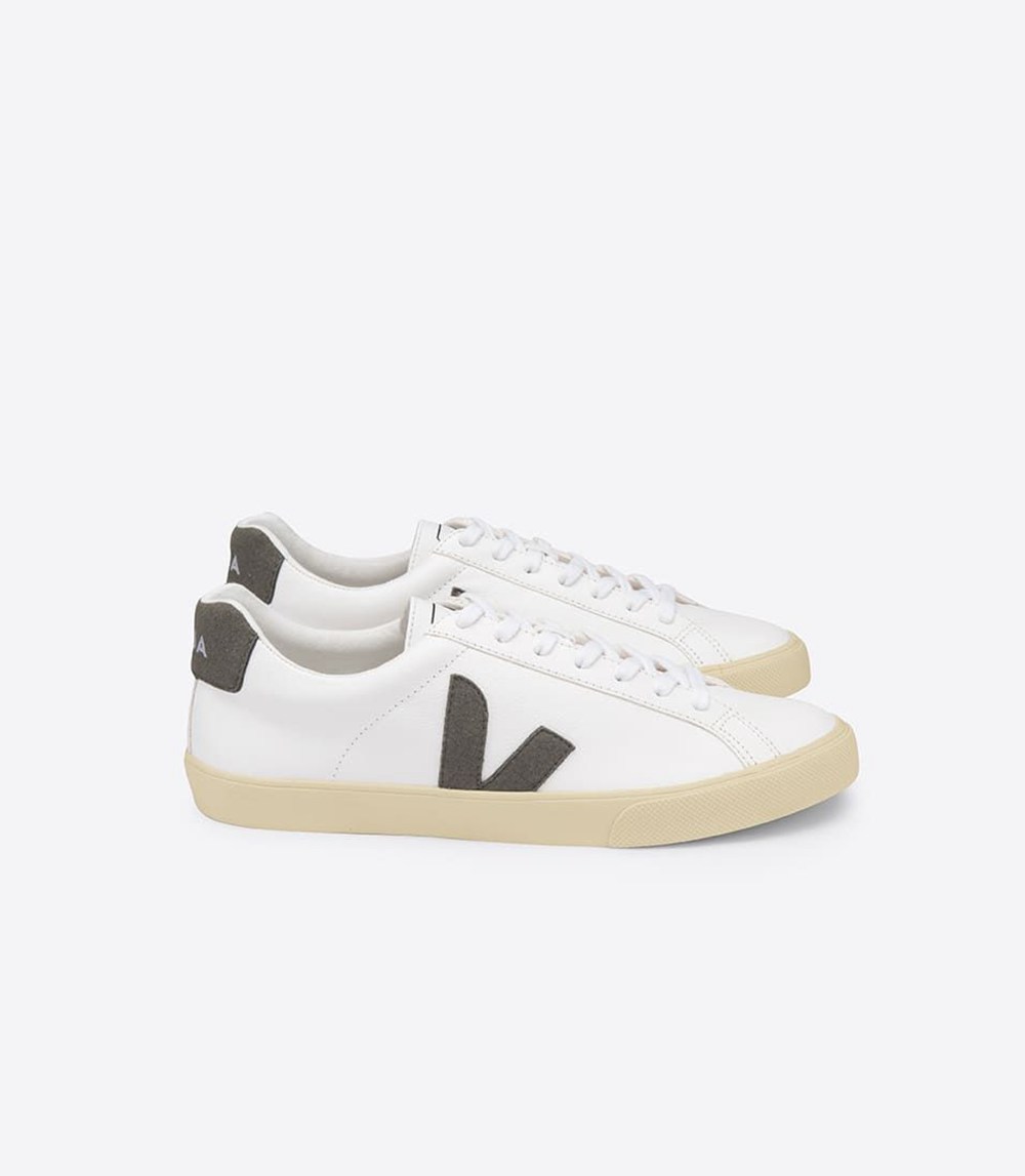 Tenis Veja Hombre - Esplar Chromefree Cuero - Blancos - 943DNVXAH